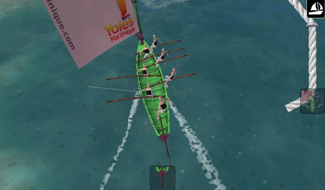 Yoles Martinique sailing screenshot
