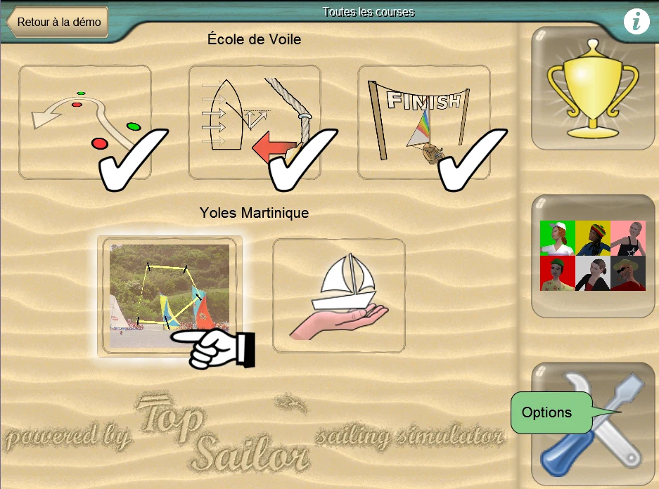 Yoles Martinique sailing screenshot